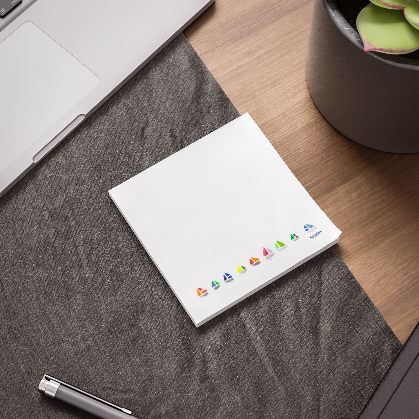 white post it note sailboat motifs watercolor