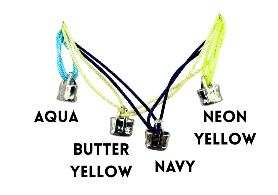 Color swatches labeled with 'Aqua', 'Butter Yellow', 'Navy', and 'Neon Yellow' on a white background.